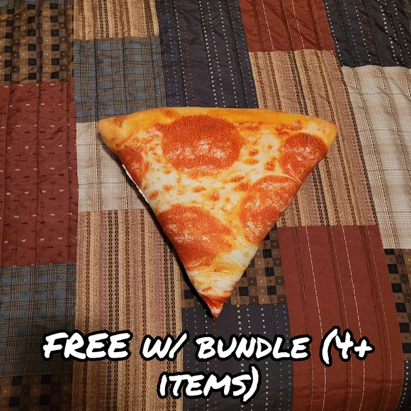 Pepperoni Pizza Slice Pillow Room Decor Kawaii Bedding Decoration Cute Display - Picture 1 of 3